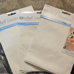 9 White Bandanas NWT